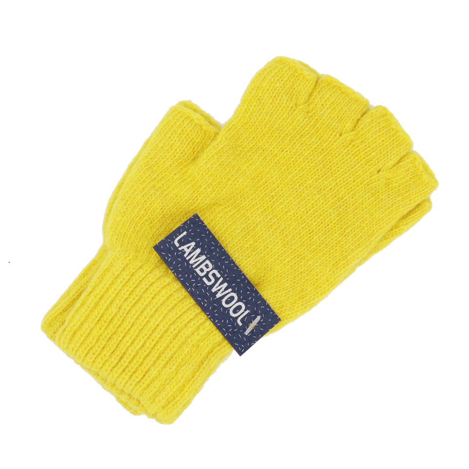 Mănuși galbene fără degete pentru adulți