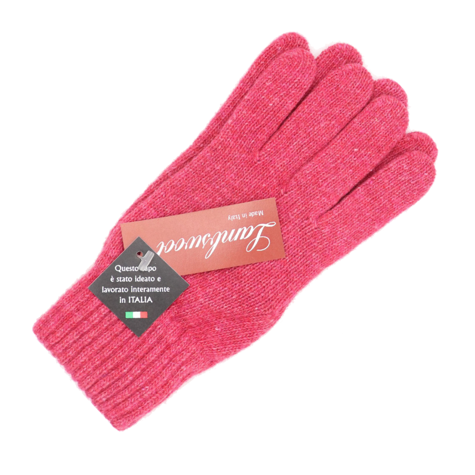 Mănuși roz din lână pentru adulți