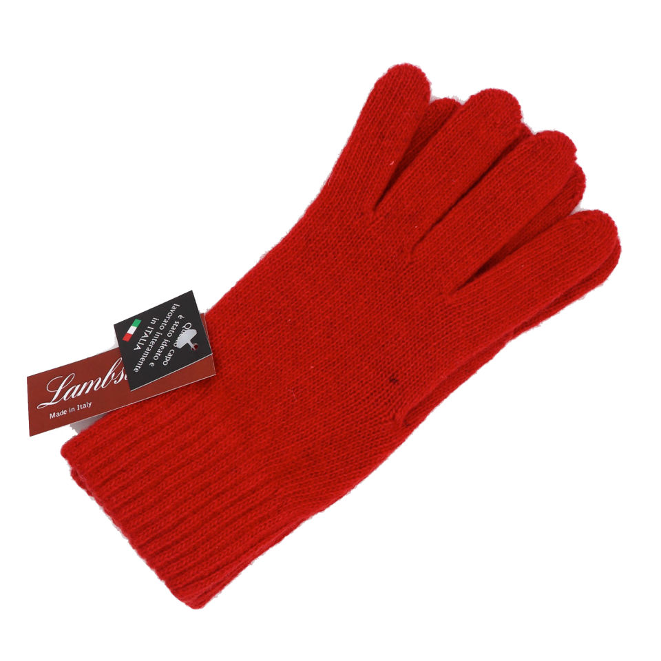 Mănuși roșii din lână pentru adulți