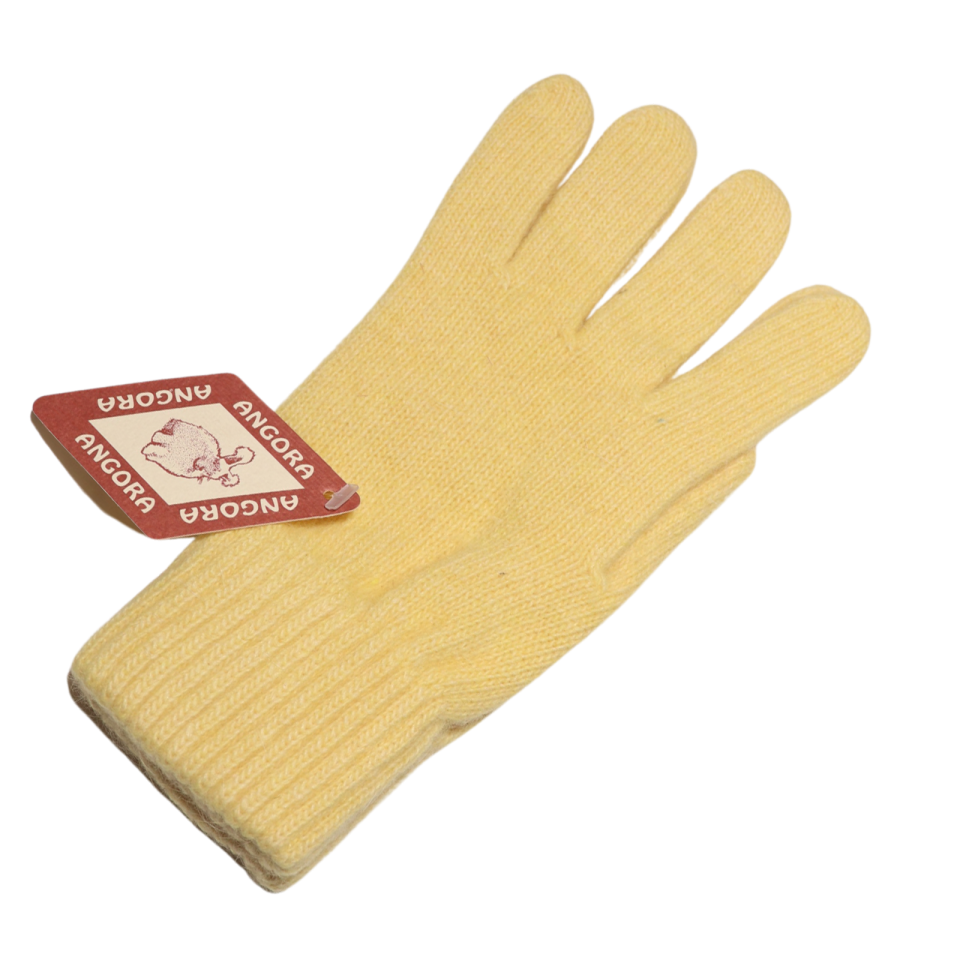 Mănuși galbene Angora adulți