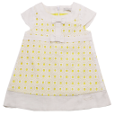 Rochiță elegantă alb și galben 3-6 luni (68cm)