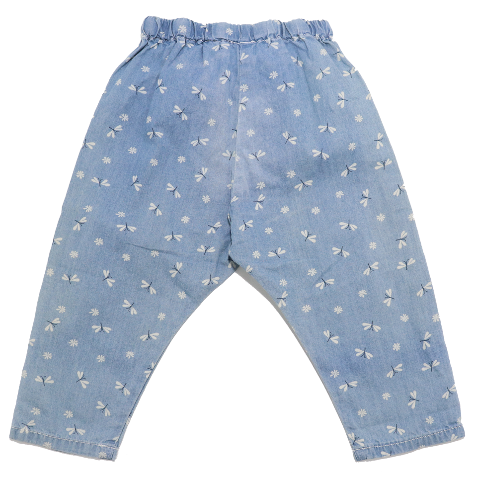 Șalvari bleu subțiri cu imprimeu libelule Boboli 9-12 luni (80 cm )