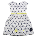 Rochie albă cu imprimeu flori bleumarin Boboli 16 ani (172cm)