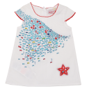 Set rochiță cu imprimeu pești și chiloțel roșu