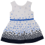 Rochiță retro cu floricele albastre și fundițe la spate