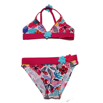 Costum de baie cu imprimeu floral multicolor