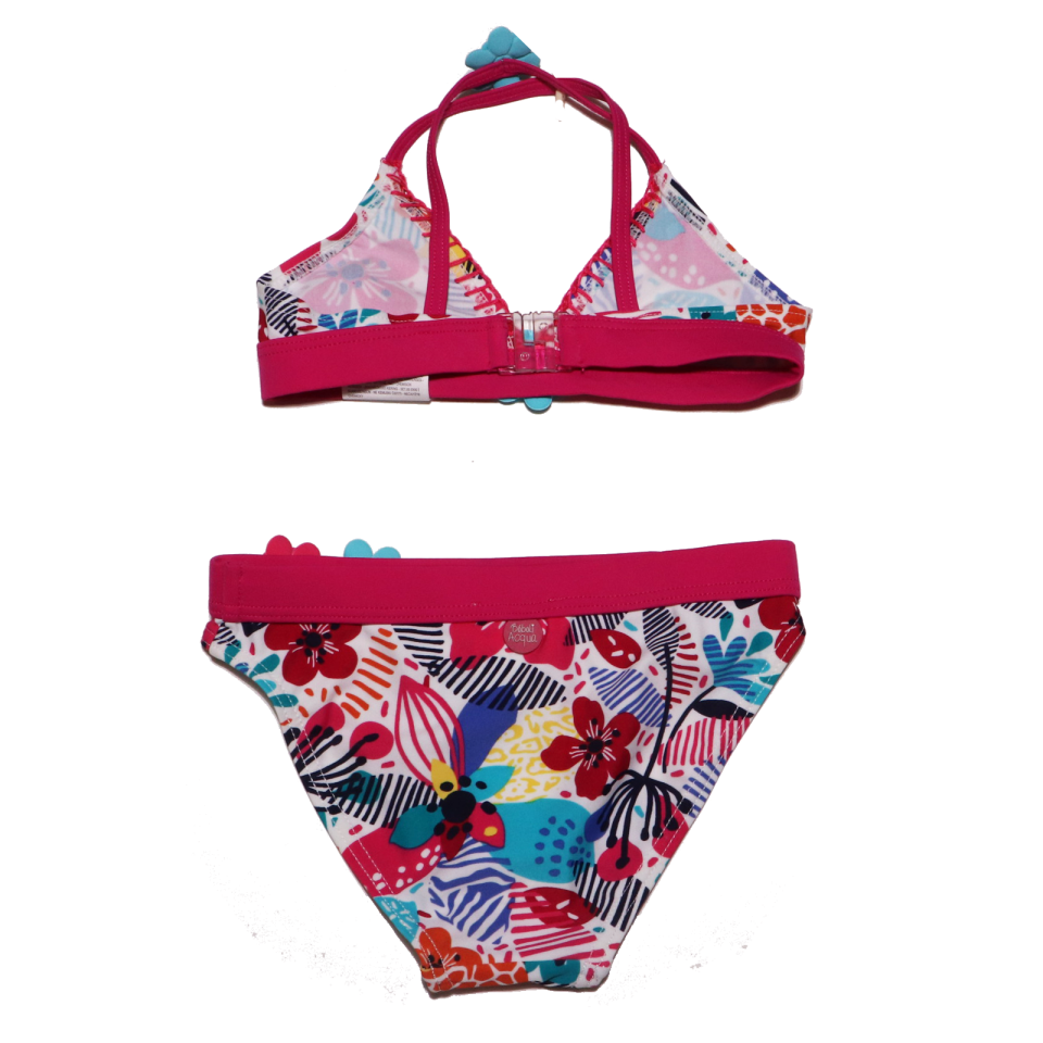 Costum de baie cu imprimeu floral multicolor