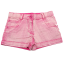 Pantaloni scurți roz din denim elastic