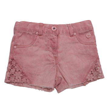 Pantaloni scurți roz din denim și dantelă Boboli 2 ani (92 cm) și 3 ani (98 cm)