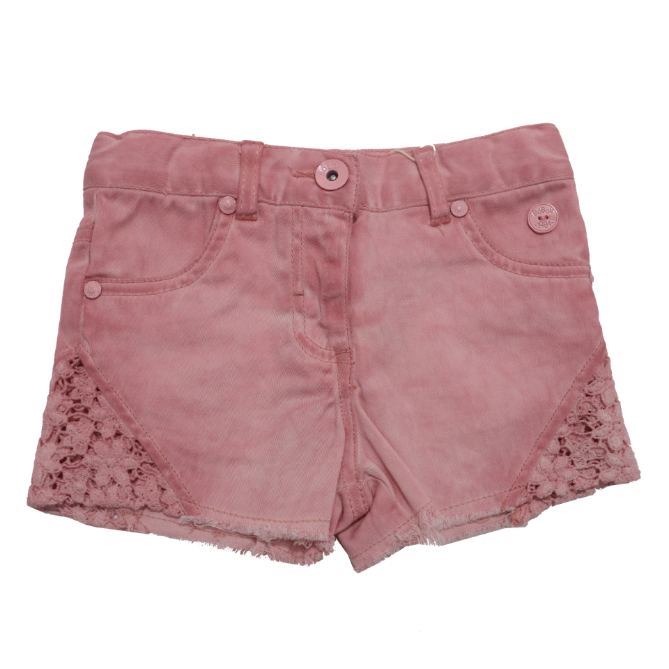 Pantaloni scurți roz din denim și dantelă Boboli 2 ani (92 cm) și 3 ani (98 cm)