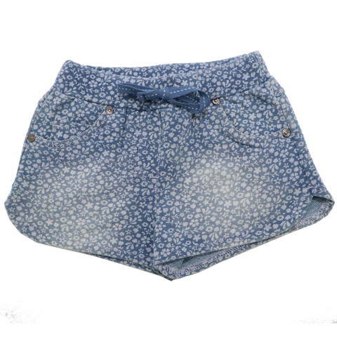 Pantaloni scurți albaștri cu imprimeu floricele Boboli 4 ani (104cm)