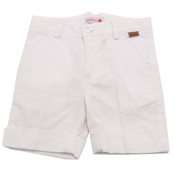 Pantaloni scurți albi din in și bumbac Boboli 9-12 luni (80cm) și 12-18 luni (86cm)