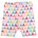 Colanți albi trei sferturi cu imprimeu triunghiuri colorate  Boboli 1 lună (56cm), 1-3 luni (62cm) și 3-6 luni (68cm)
