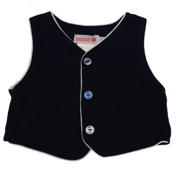 Vestă elegantă bleumarin