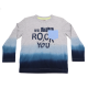 Bluză gri și degrade albastru We Will Rock You