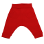 Pantaloni cu două fețe: roșii și cu dungulițe colorate