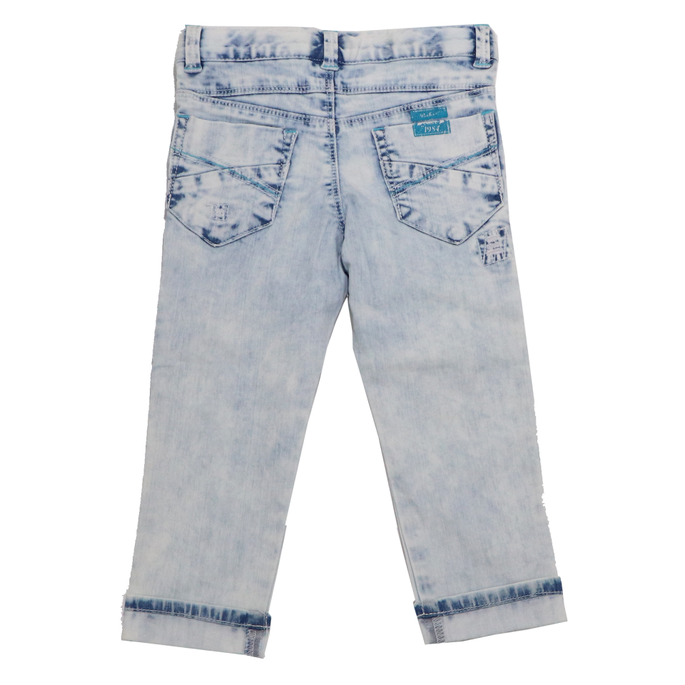Jeans subțiri decolorați