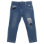 Jeans cu petice colorate