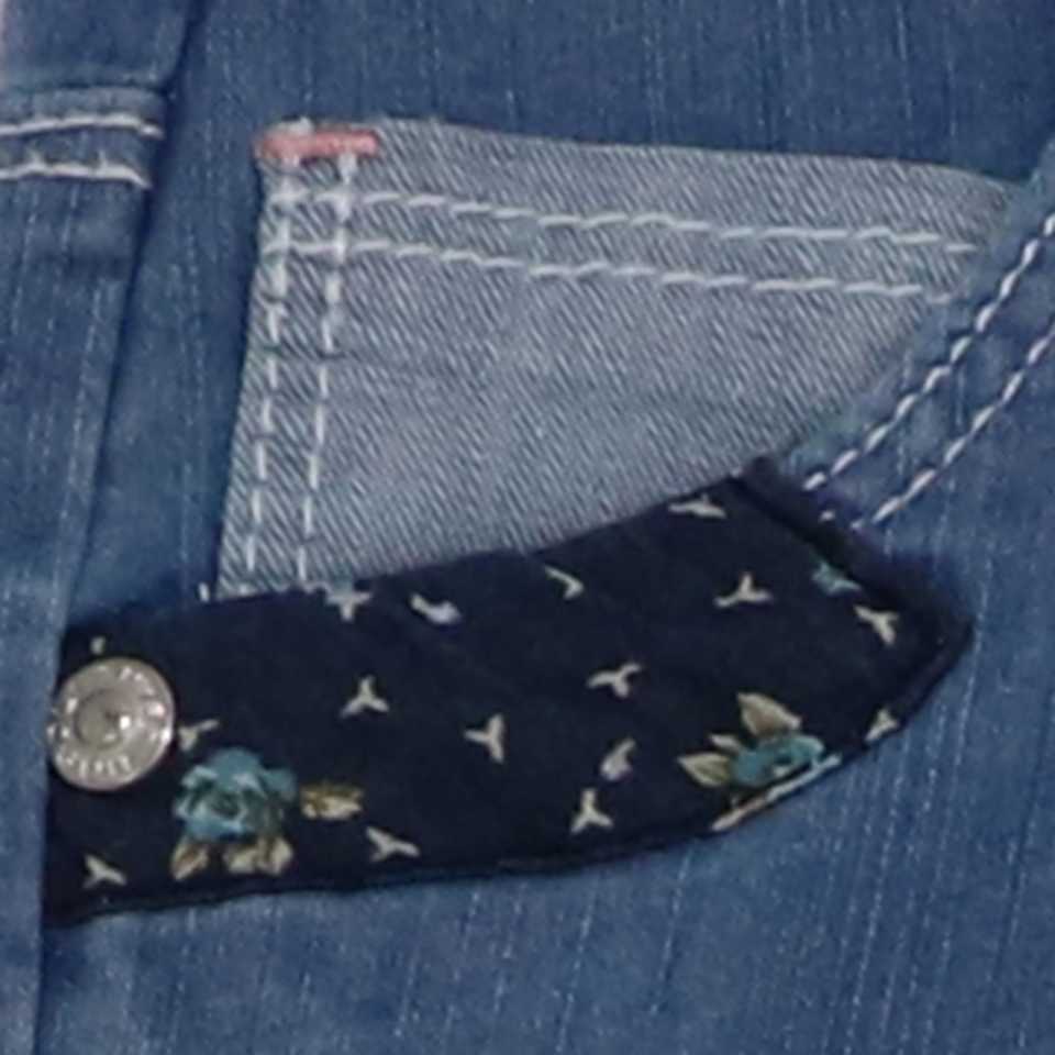 Jeans cu petice colorate