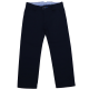 Pantaloni eleganți bleumarin din țesătură twill 733171