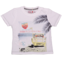 Tricou alb cu imprimeu California Surf Beach