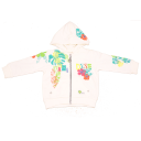 Hanorac alb cu imprimeu PARADISE și glugă detașabilă