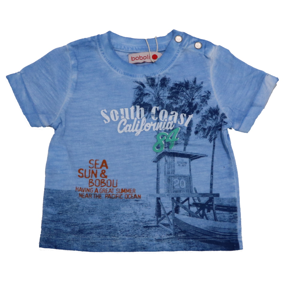 Tricou albastru decolorat South Coast California