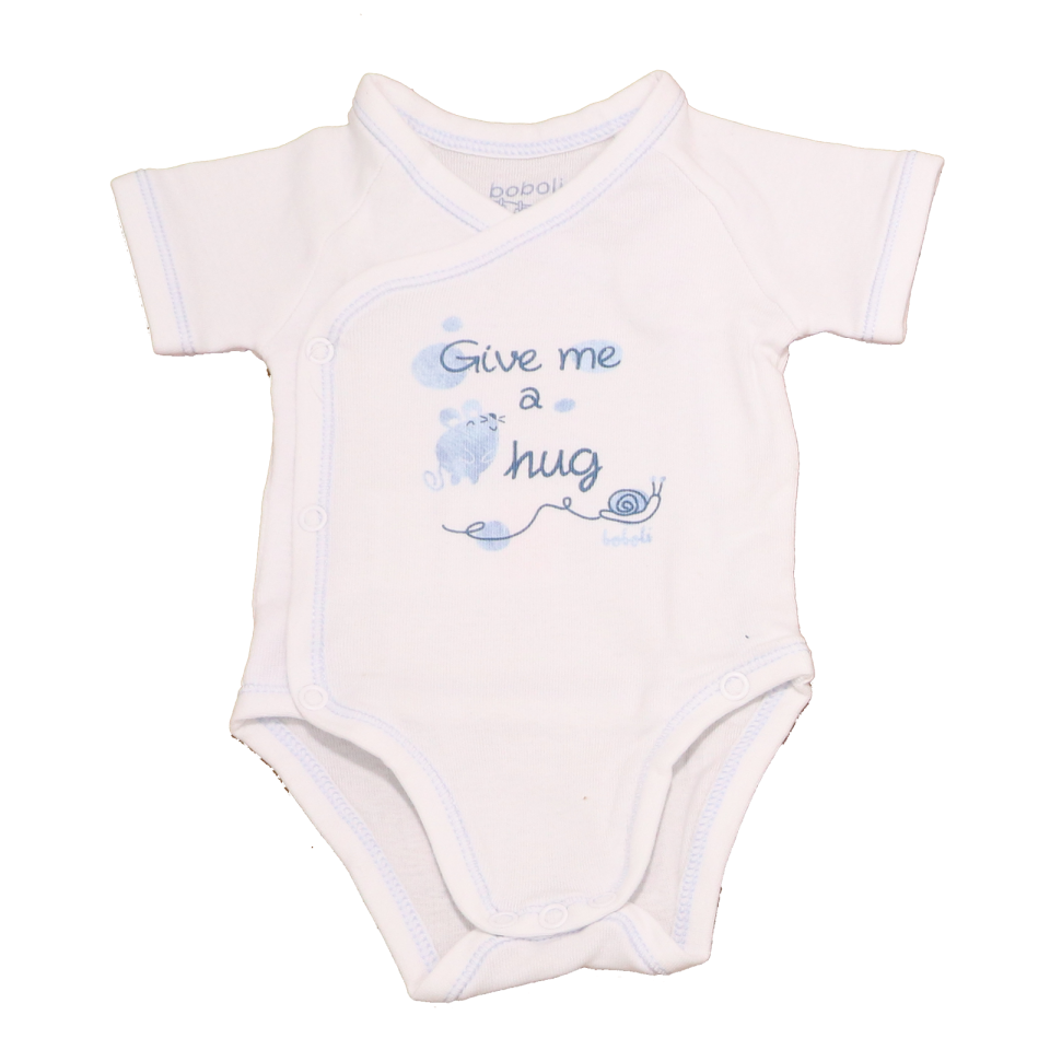 Set 2 body-uri kimono albastre cu imprimeu pisică și șoarece