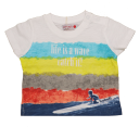 Tricou cu dungi life is a wave catch it!