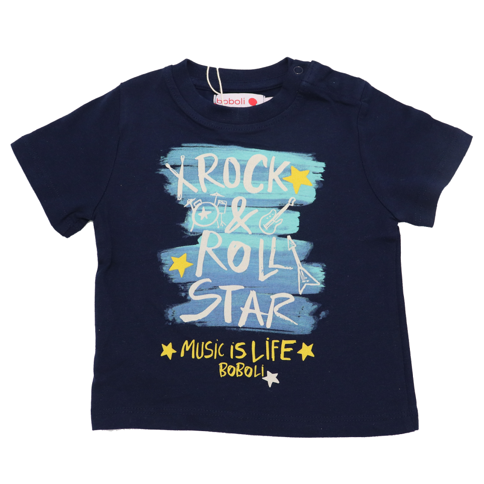 Tricou bleumarin Rock & Roll Star