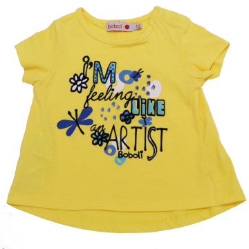 Tricou galben I'm Felling Like an Artist