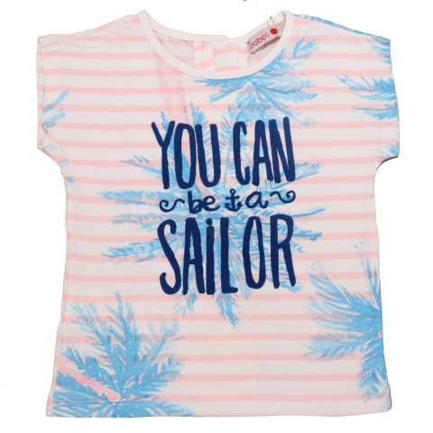Tricou You Can be a Sailor cu fermoar la spate