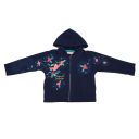 Hanorac subțire bleumarin cu imprimeu Tropical paradise