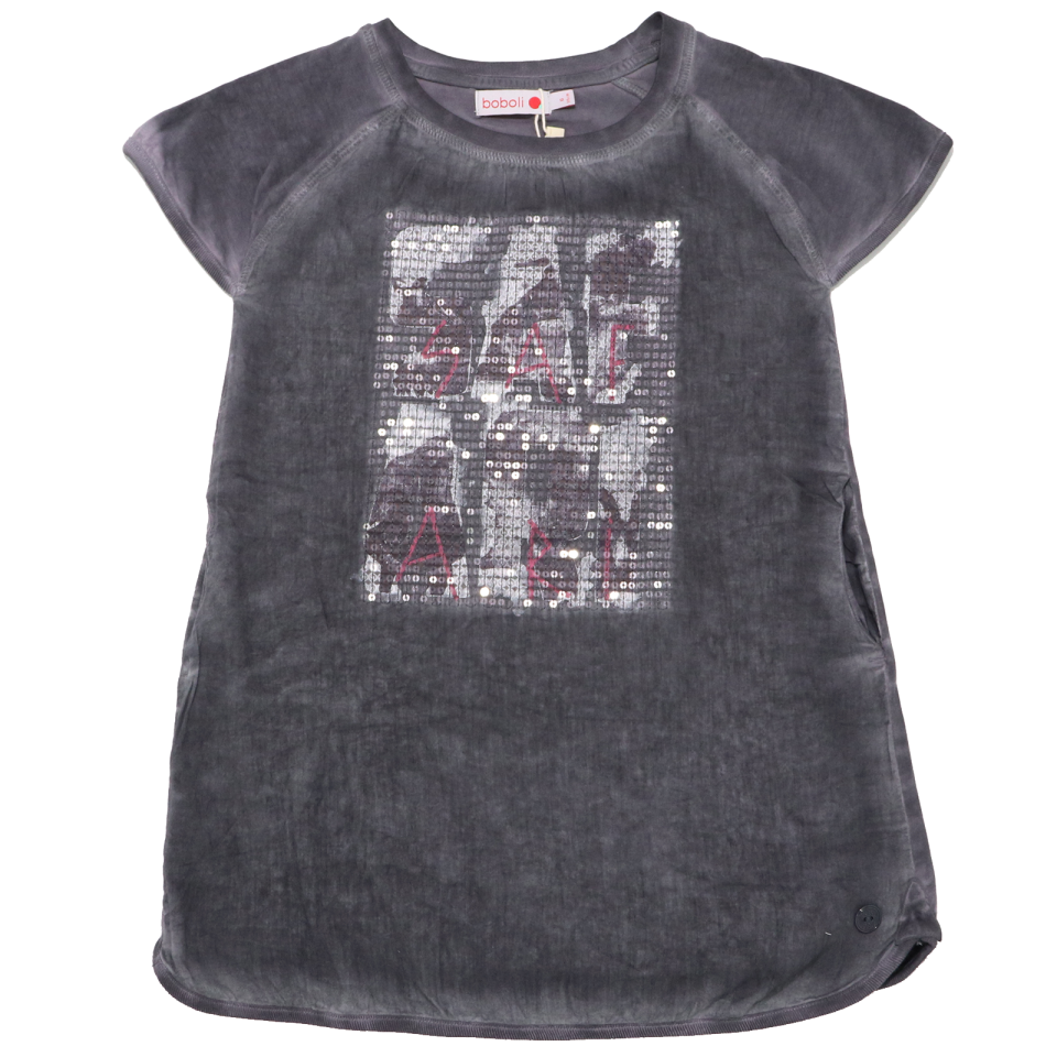 Rochie gri decolorat cu paiete Safari