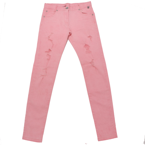 Jeans roz tăiați boboli