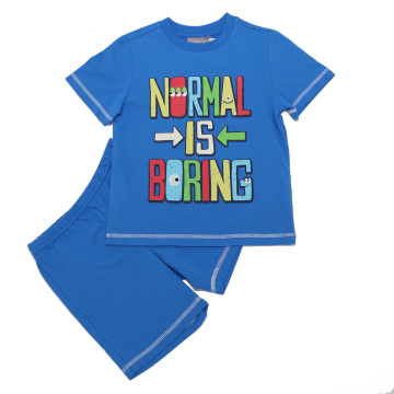 Pijama cu mânecă scurtă Normal is Boring