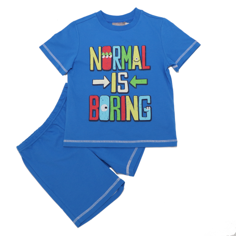 Pijama cu mânecă scurtă Normal is Boring