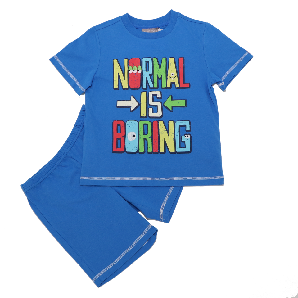 Pijama cu mânecă scurtă Normal is Boring