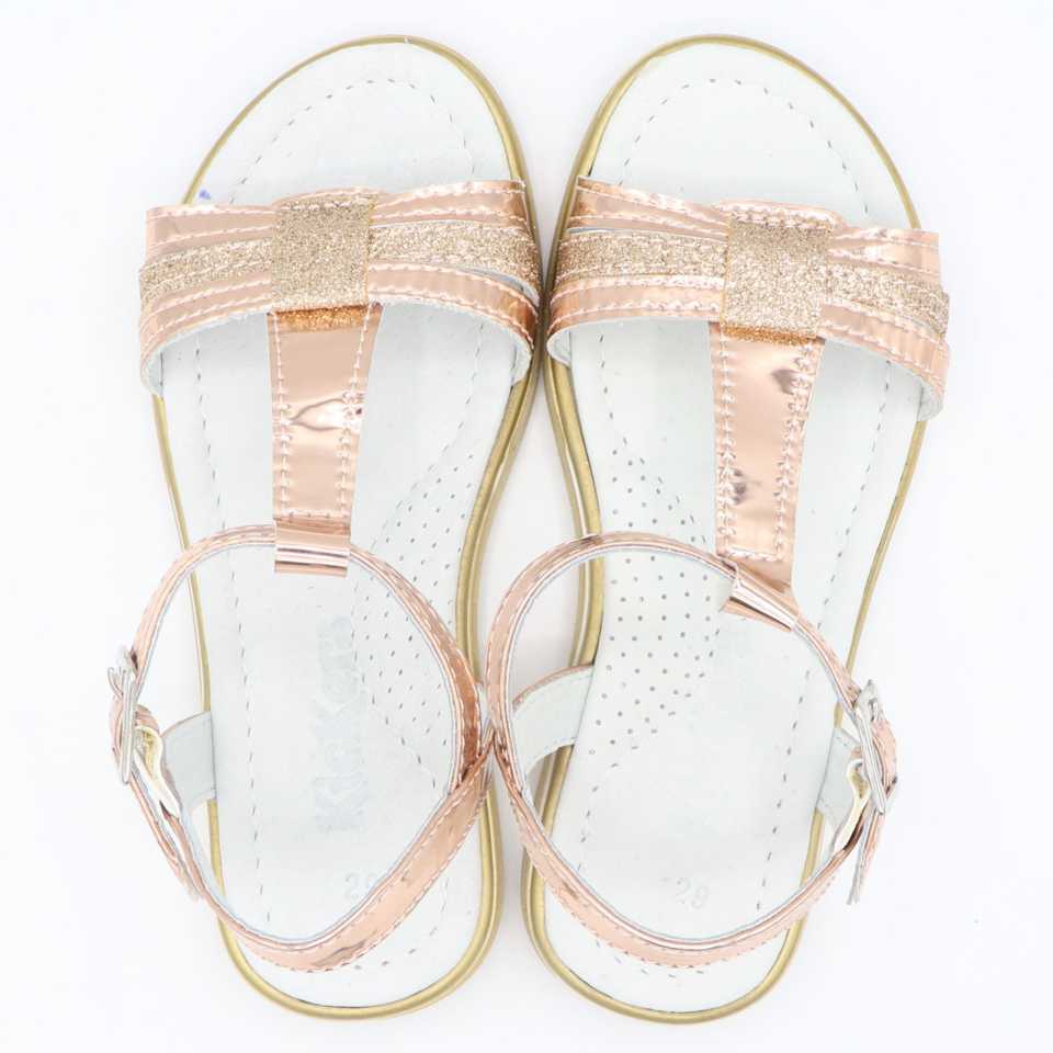 Sandale rosegold din piele naturală. Kickers. Mărimea  29