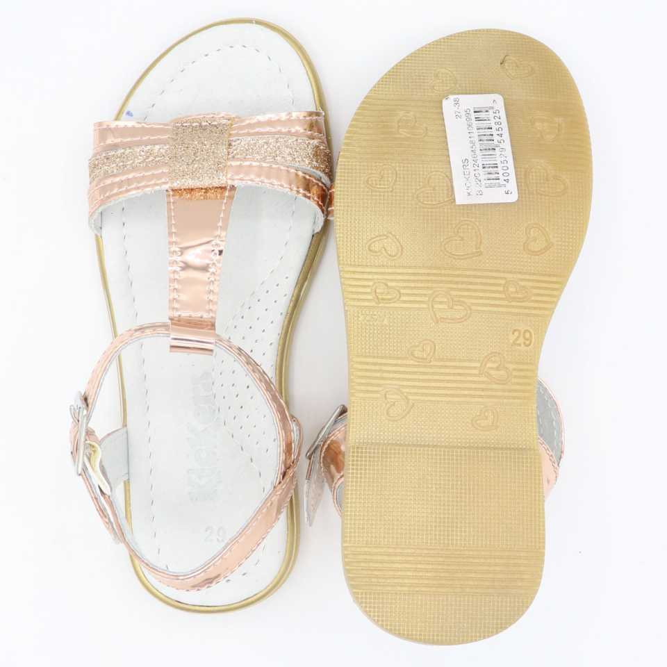 Sandale rosegold din piele naturală. Kickers. Mărimea  29