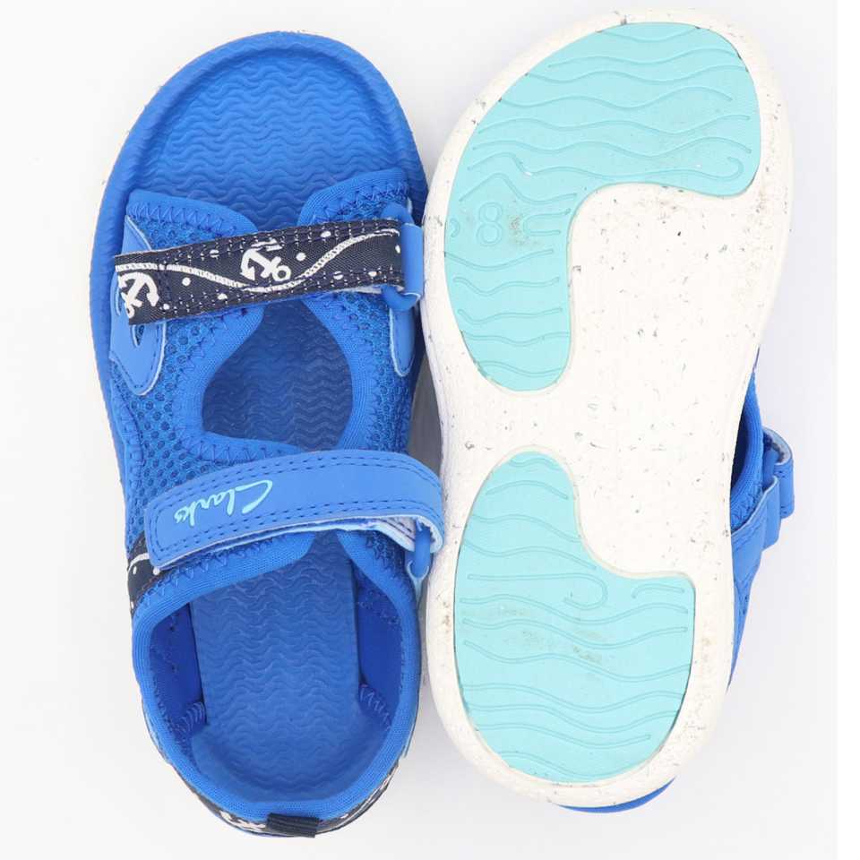 Sandale albastre din material textil. Clarks. Mărimea 25.5