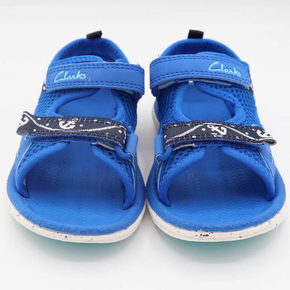 Sandale albastre din material textil. Clarks. Mărimea 25.5