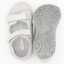 Sandale din piele naturală gri/argintiu