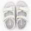 Sandale din piele naturală gri/argintiu