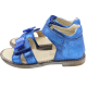 Sandale din piele albastru electric