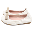 Balerini albi din piele moale