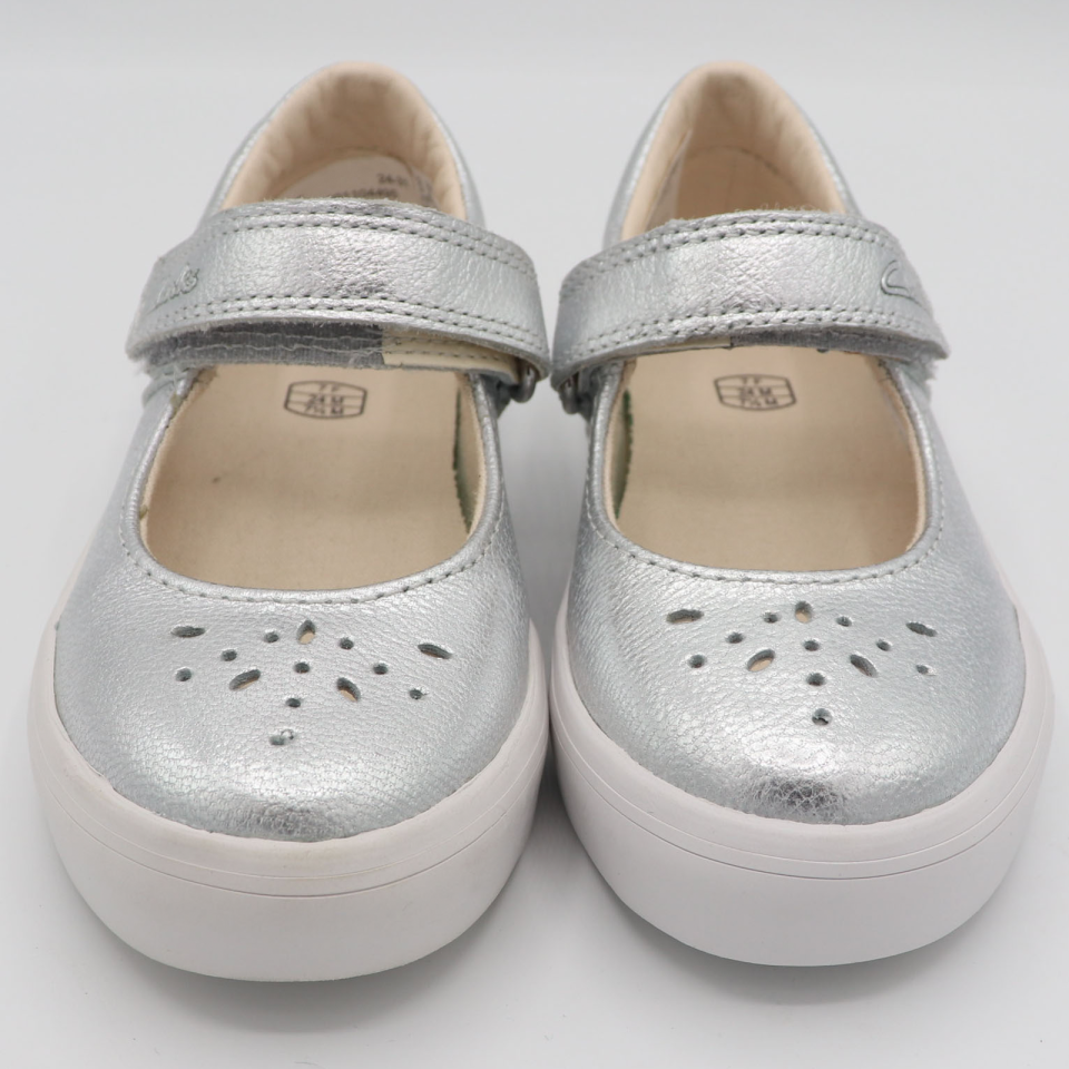 Balerini gri metalic Clarks