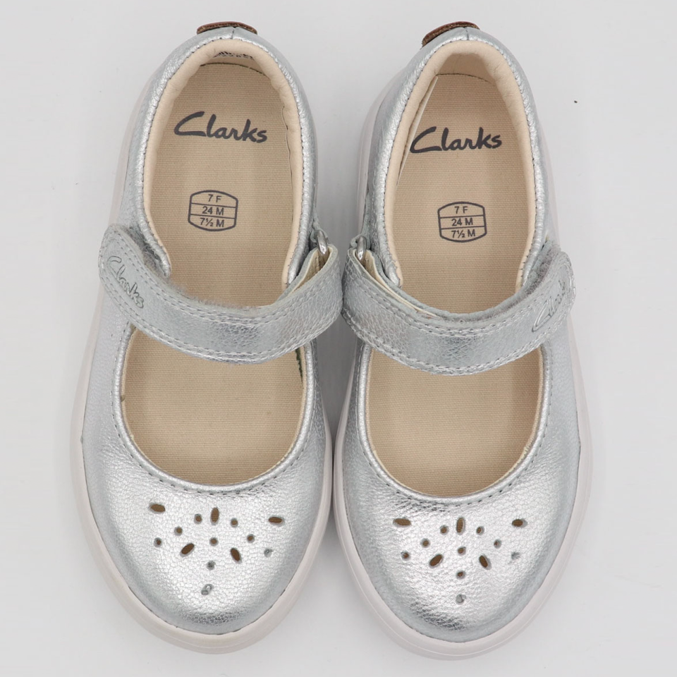 Balerini gri metalic Clarks