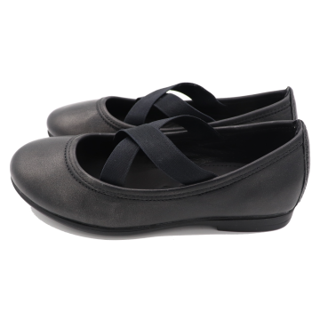 Balerini negri Audrey cu barete din elastic