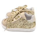 Pantofi aurii cu sclipici